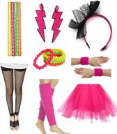 neon run the show: женские леггинсы для вечеринок в стиле 80-х с гетрами логотип