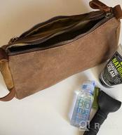 картинка 1 прикреплена к отзыву Toiletry Bag For Men And Women Large Travel Toiletry Organizer Dopp Kit Waterproof Canvas Leather Shaving Bag For Travel Accessories, Black от Troy Coskillas