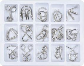 img 3 attached to Engage Memory And Keep Hands Active: 15 Set Metal Wire Puzzles For Dementia Alzheimer'S And Seniors