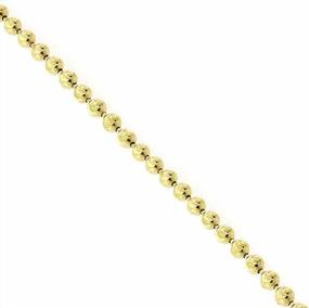 img 1 attached to Voss+Agin 14K Yellow Gold 2Mm Moon-Cut Ball Chain Necklace, 16" - 30", Jewelry For Men & Women
