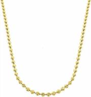 voss+agin 14k yellow gold 2mm moon-cut ball chain necklace, 16" - 30", jewelry for men & women logo