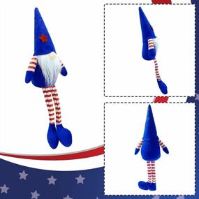 img 1 attached to Set Of 2 American Patriotic Gnome Decorations For 4Th Of July And Memorial Day - Handmade Plush Swedish Tomte Christmas Gnomes, Perfect Gifts For Women And Newly Naturalized US Citizens