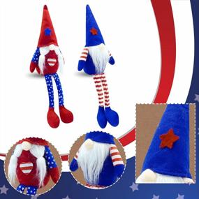 img 2 attached to Set Of 2 American Patriotic Gnome Decorations For 4Th Of July And Memorial Day - Handmade Plush Swedish Tomte Christmas Gnomes, Perfect Gifts For Women And Newly Naturalized US Citizens