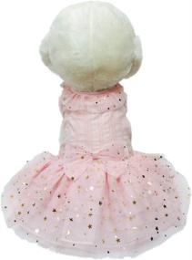 img 4 attached to 🐶 Petite Pup Cotton Princess Dress - Lovely Dog Costume Tutu Apparel and Skirt