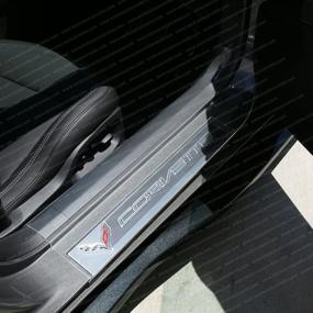 img 3 attached to Corvette Clear Door Sill Protectors Interior Accessories : Door Entry Guard