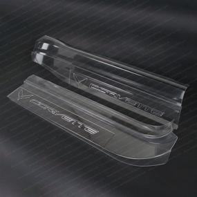 img 2 attached to Corvette Clear Door Sill Protectors Interior Accessories : Door Entry Guard