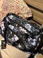 img 1 attached to Ondine Lotus Travel Duffle Bag For Women - Large 61L Weekend Bag With Shoe Compartment, Waterproof Sports Backpack For Football, And Overnight Trips - COTEY 25 review by Vijin Wisniewski