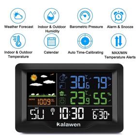 img 3 attached to Stay Prepared With Wireless Indoor Outdoor Weather Station: Large Display, Temperature & Humidity Monitoring, And Accurate Weather Forecasting