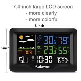 img 1 attached to Stay Prepared With Wireless Indoor Outdoor Weather Station: Large Display, Temperature & Humidity Monitoring, And Accurate Weather Forecasting