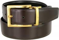 women's genuine leather reversible belt with rotatable buckle, 1-3/8" wide dress or casual wear logo