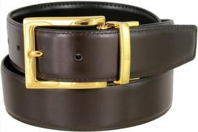 img 4 attached to Women'S Genuine Leather Reversible Belt With Rotatable Buckle, 1-3/8" Wide Dress Or Casual Wear