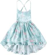 delightful summer bandage backless floral headband dresses for girls' clothing logo