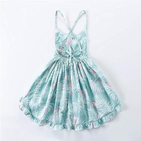 img 3 attached to Delightful Summer Bandage Backless Floral Headband Dresses for Girls' Clothing