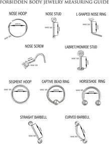 img 2 attached to 💎 Forbidden Body Jewelry: Premium Surgical Women's Piercing Jewelry Collection