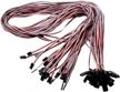 10 pack servo extension cables - 1m length with 3 pin male to female connectors for rc airplanes - yxq brand logo