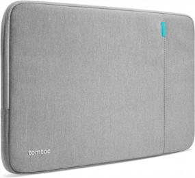 img 4 attached to Tomtoc 360° Protective Laptop Sleeve: Water-Resistant Case For 13-Inch MacBook Air M2/A2681 M1/A2337 2018-2022, 12.9 IPad Pro 6Th/5Th/4Th Gen - Gray