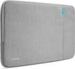 tomtoc 360° protective laptop sleeve: water-resistant case for 13-inch macbook air m2/a2681 m1/a2337 2018-2022, 12.9 ipad pro 6th/5th/4th gen - gray logo