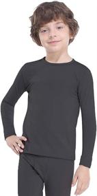 img 4 attached to MANCYFIT Thermal Underwear Undershirts Baselayer Boys' Clothing ~ Underwear