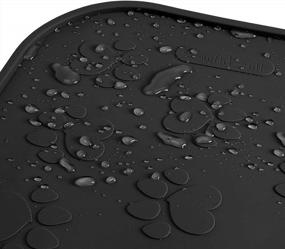 img 1 attached to Waterproof Non-Slip Silicone Pet Feeding Placemat - Black, 19" X 12" - Ideal For Dogs And Cats - By SmithBuilt