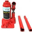 red 2-ton hydraulic bottle jack - ideal for automotive repair and car maintenance logo