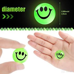 img 3 attached to 🌟 45-Piece Bulk Glow in The Dark Smile Face Bouncing Balls: High Bounce Goodie Bag Fillers for Kids Teens, Perfect for Valentine, Christmas Birthday Parties!