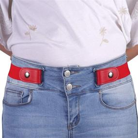 img 1 attached to Buckle Stretch Elastic Invisible Comfortable Women's Accessories at Belts