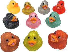 img 3 attached to Colorful Glitter Rubber Duckies Assorted