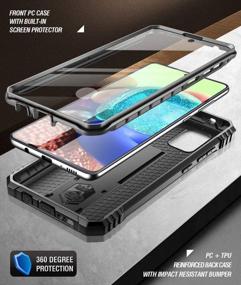 img 2 attached to Максимальная защита для вашего Samsung Galaxy A71 5G UW (версия Verizon): чехол Poetic Revolution с прочным противоударным корпусом, подставкой и встроенной защитой экрана черного цвета