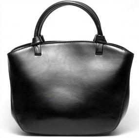 img 2 attached to Retro-Style Small Tote Shoulder Bag For Women - Genuine Leather Handbag By Covelin