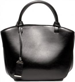 img 4 attached to Retro-Style Small Tote Shoulder Bag For Women - Genuine Leather Handbag By Covelin