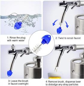 img 2 attached to 8-Piece MRbrew Beer Tap Plug Brush Kit - Clean And Sanitize Standard American Draft Faucets Easily!