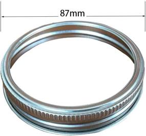 img 3 attached to Set Of 10 Wide Mouth Mason Jar Replacement Rings - Rustproof Tinplate Metal Bands For Canning Jars, Storage, And More