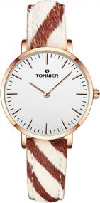 img 4 attached to Trendy Tonnier Women'S Quartz Mesh Watch With Slim Stainless Steel Strap And Elegant Box Packaging