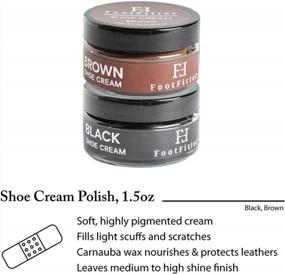img 1 attached to FootFitter Leather Shoe Care Kit: Includes Travel Shoe Shine, Black And Brown Shoe Cream For Ultimate Conditioning And Polishing