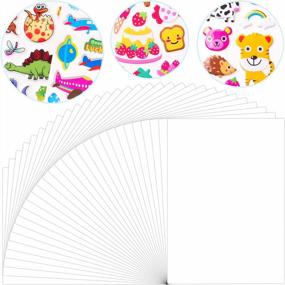 img 4 attached to BeYumi 30-Pack Многоразовая наклейка для сбора страниц альбома с двухсторонней разделительной бумагой для детей и взрослых - пустые 11,6 x 8,3 дюйма для сбора страниц для наклеек