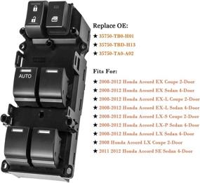 img 3 attached to 🔧 High-Quality Replacement: 35750-TB0-H01 Driver Side Master Power Window Switch for Honda Accord 2008-2012, Replace with Confidence