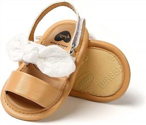img 4 attached to Adorable Floral Summer Sandals For Infant Girls - Soft Soles For First Walkers