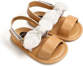 img 1 attached to Adorable Floral Summer Sandals For Infant Girls - Soft Soles For First Walkers