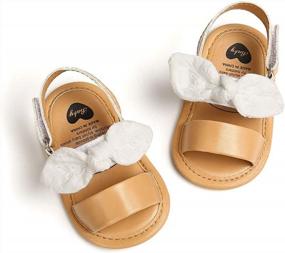 img 2 attached to Adorable Floral Summer Sandals For Infant Girls - Soft Soles For First Walkers