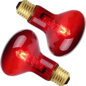 img 4 attached to 🦎 HANJION 2-Pack 100W Reptile Heat Lamp Bulb with UVA Infrared Basking, Red Glass Heat Bulbs for Reptiles & Amphibians, Bearded Dragon, Lizard, Tortoise, Hedgehogs