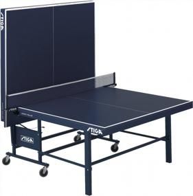 img 3 attached to STIGA Expert Roller Portable Indoor Table Tennis Table With 72” Clipper Net And Post Set