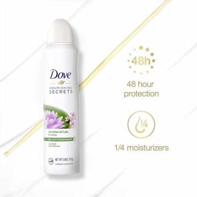 img 3 attached to Dove Nourishing Secrets Dry Spray Antiperspirant Deodorant - Waterlily & Sakura Blossom For Women - 48 Hour Protection - 3 Pack (3.8 Oz Each)