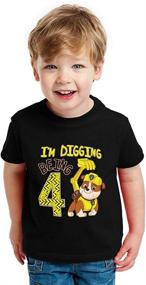 img 2 attached to Tstars Digging Birthday Official Toddler Boys' Clothing : Tops, Tees & Shirts