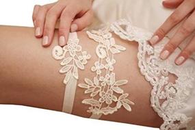 img 3 attached to Floral Style Lace Wedding Garter Set For Bridal And Bridesmaids - Affordable Leimandy Bargain (P43)