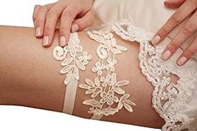img 4 attached to Floral Style Lace Wedding Garter Set For Bridal And Bridesmaids - Affordable Leimandy Bargain (P43)