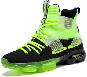 img 4 attached to JMFCHI Basketball Sneakers High Top Non Slip Girls' Shoes ~ Athletic