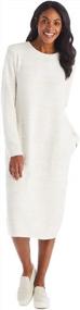 img 4 attached to Women'S Softies Marshmallow Lounger With Pockets Crew Neck Sweatshirt