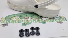 img 1 attached to USA Fast Shipping: Snappy Clog Rivets Black Set of 4 Croc Replacement - High-Quality and Quick Delivery!