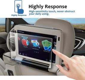 img 3 attached to 📺 LFOTPP 10 Inch Rear Seat TV Glass Screen Protector for Chrysler Pacifica 2017-2021, Back Seat Entertainment Headrest TV Screen Protector, 9H Hardness Tempered Glass Anti-Scratch