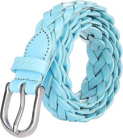 img 4 attached to Falari Womens Leather Braided Stainless Women's Accessories via Belts